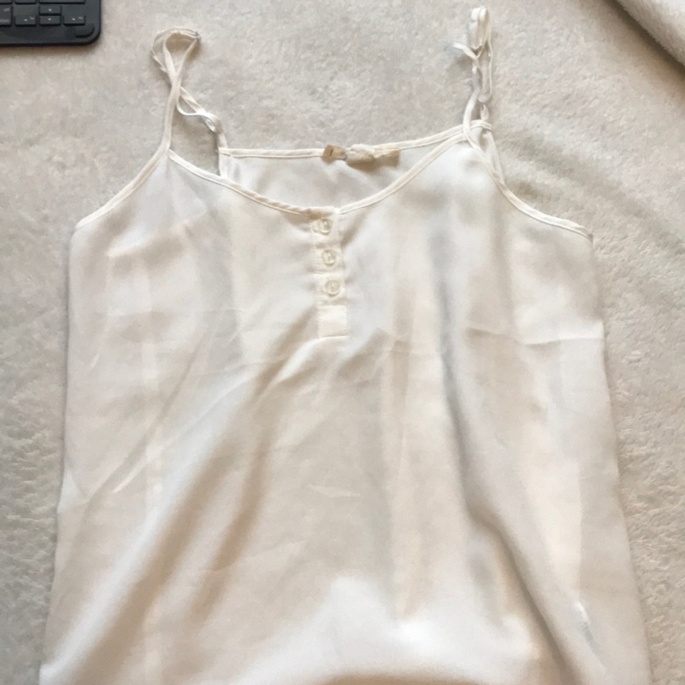 Very light white tank top